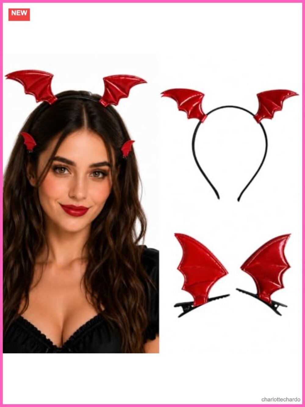 Dragon Wings Headband & Hair Clips Set Costume Accessories Cosplay Halloween